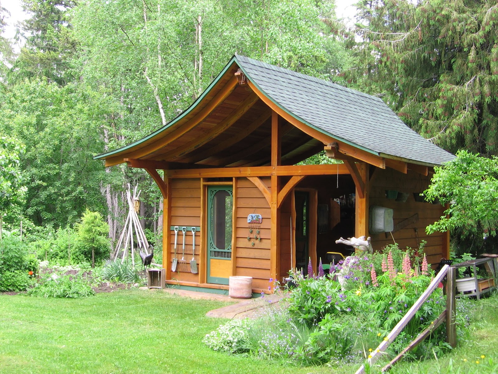 A-traditional-wooden-garden-shed